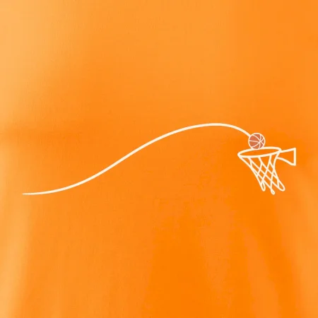 Minimalistická trajektorie míče do koše