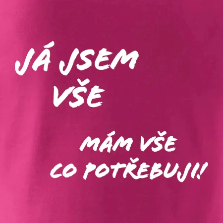 Nápis mám vše co potřebuji