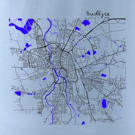 Budějce  - Mapa s vodními toky