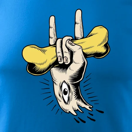 Rocková ruka kost a oko