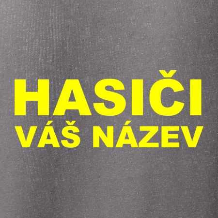 Hasiči - žlutý nápis - váš název sboru