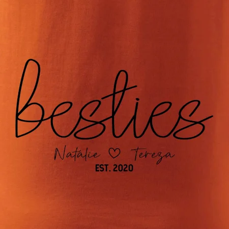 Párové mikiny - Besties Jména a rok