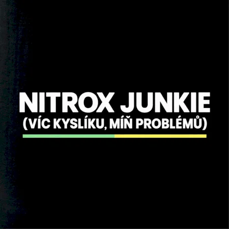 Nitrox junkie zelenožlutá linka pod nápisem