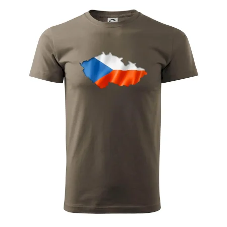 Česká vlajka v obrysu republiky