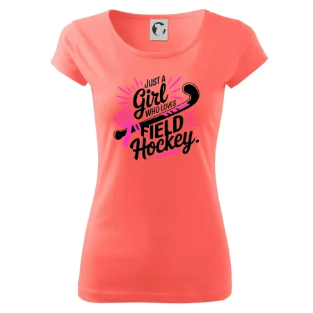 Just a girl who loves field hockey černo růžové