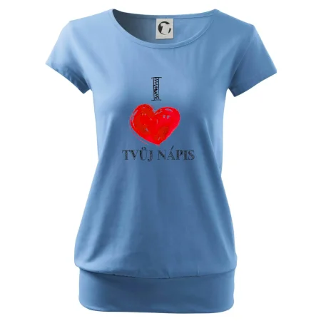 I love malované srdce - vlastní nápis