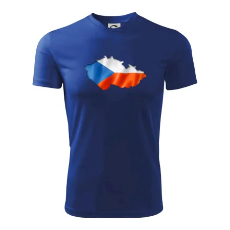 Česká vlajka v obrysu republiky