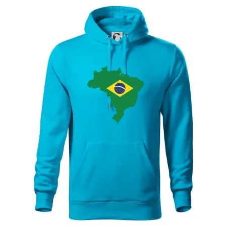 Brazílie vlajka v mapě
