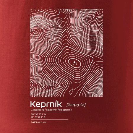 Keprník - vrstevnice v obdélníku