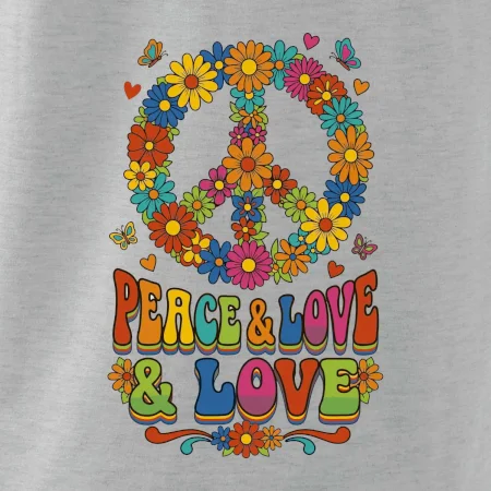 Peace and love - na výšku s květy