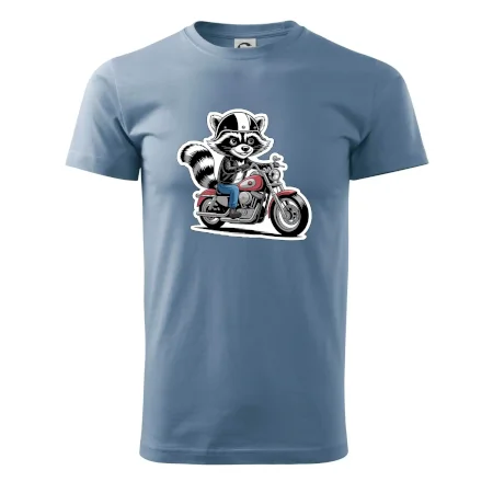Mýval na motorce kreslený