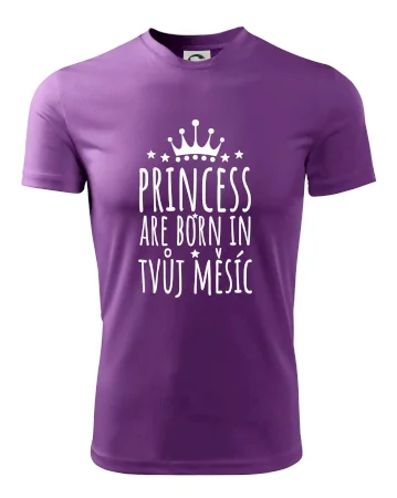 Princesses are born in (vlastní nápis měsíc narození)
