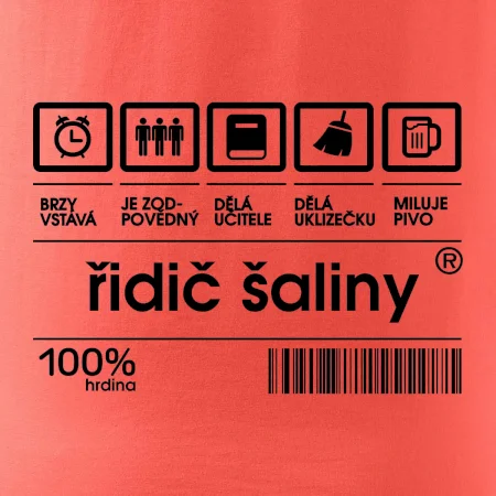 Čárový kód - řidič šaliny