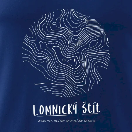 Lomnický štít - vrstevnice v kruhu