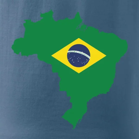 Brazílie vlajka v mapě
