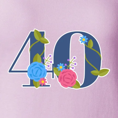 Květinové číslo kreslené - 40