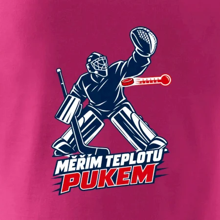 Hokejový teploměr pukem
