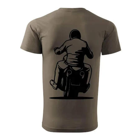 Motorkář na zádech - chopper