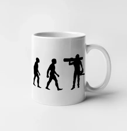 Evoluce dřevorubec - pila a kmen