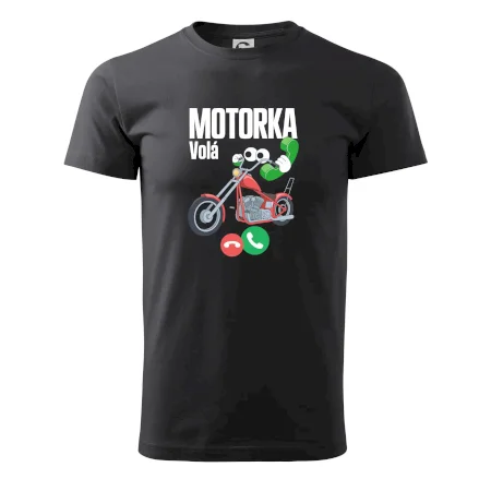 Karikatura motorka chopper volá