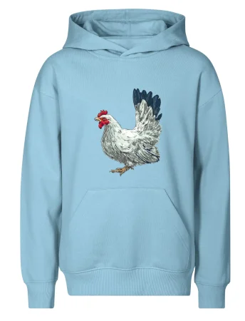 Slepice kreslená bílá
