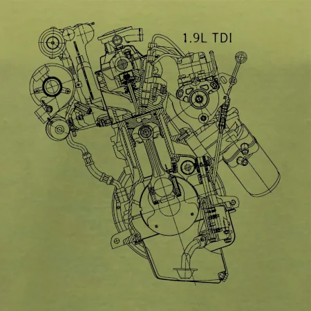 Motor Škoda/ VW 1.9L  TDI z boku