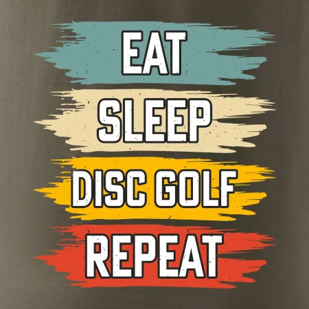 Disc Golf eat sleep barevné