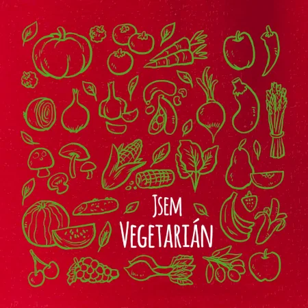 Jsem vegetarián - zelenina ve čtverci