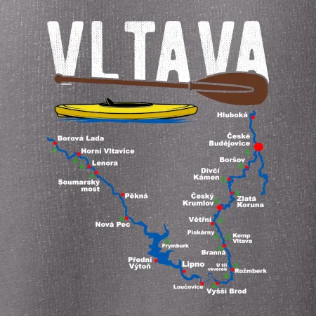 Mapa řeky Vltavy