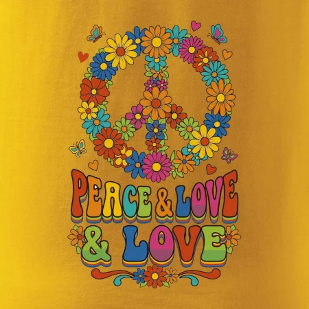 Peace and love - na výšku s květy