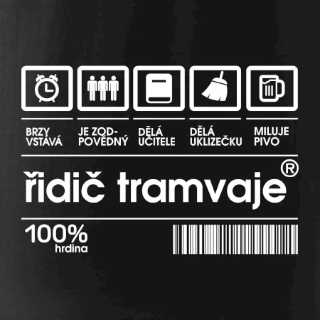 Čárový kód Řidič tramvaje
