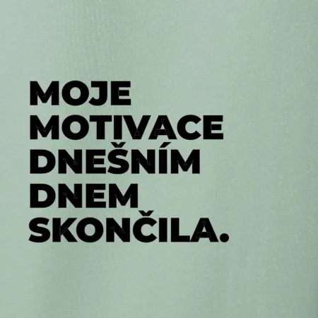 MOJE MOTIVACE DNEŠNÍM DNEM SKONČILA.