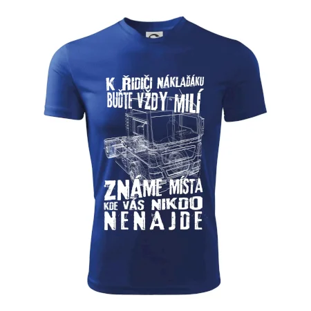 K řidiči náklaďáku buďte vždy milý