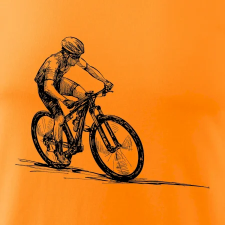 MTB kreslený cyklista