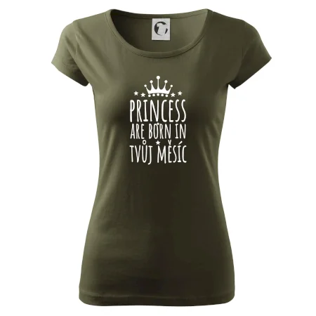 Princesses are born in (vlastní nápis měsíc narození)