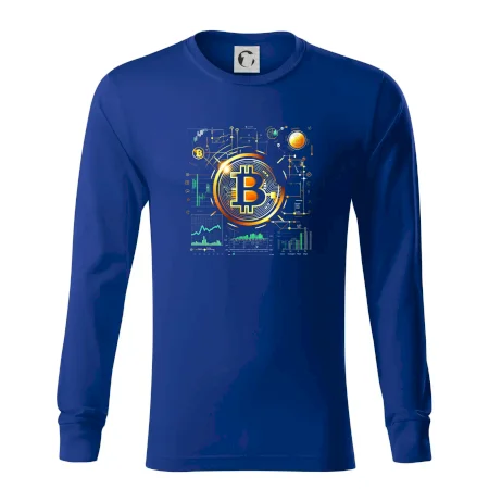 Bitcoin logo s grafy