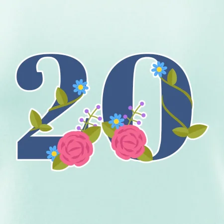 Květinové číslo kreslené - 20