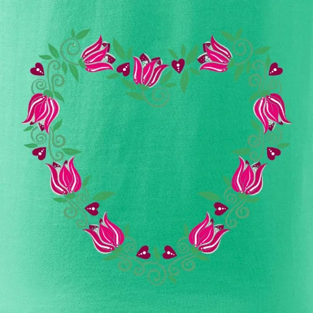 Červené tulipánové srdiečko (Pecka design)