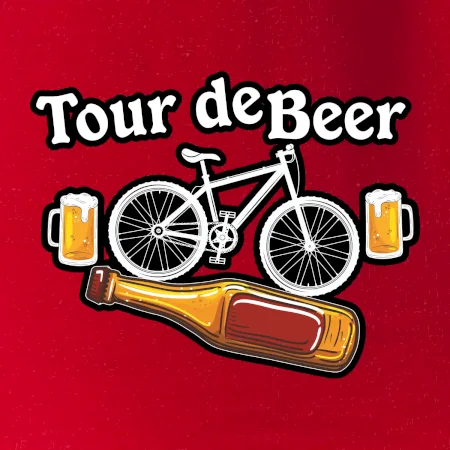 Tour de beer - kolo - pivo a nápis na zádech