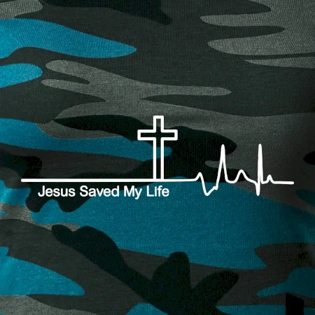 Jesus Saved My Life kříž ekg