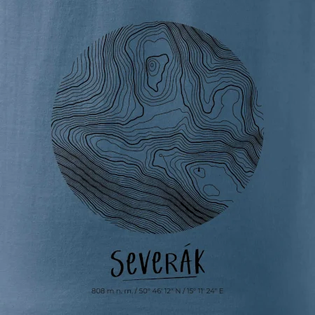 Severák - vrstevnice v kruhu
