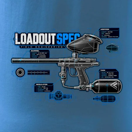 Technický výkres loadout spec paintball