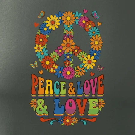 Peace and love - na výšku s květy