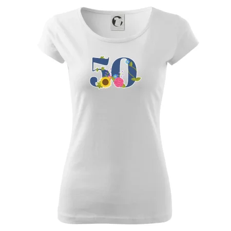 Květinové číslo kreslené - 50