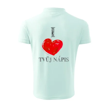 I love malované srdce - vlastní nápis