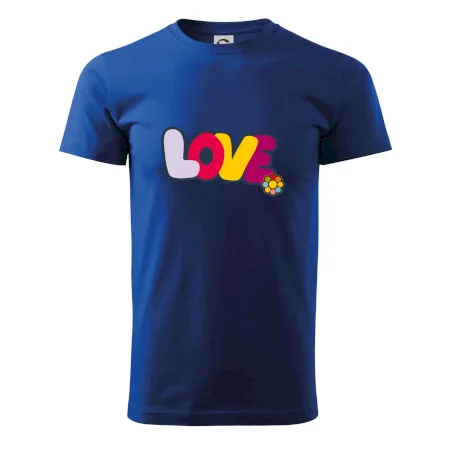 Love nápis s květinou