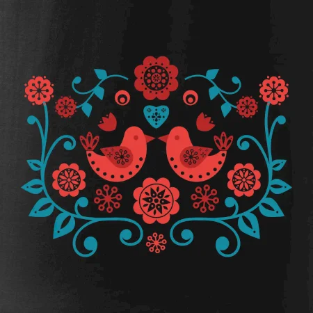 Folklor - dva červení ptáčci
