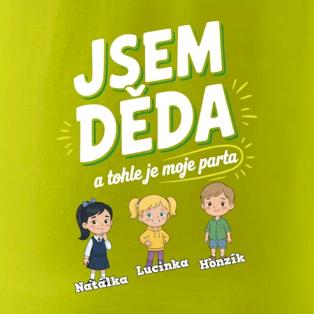 Děda a jeho parta (obrázky a jména vnuků)