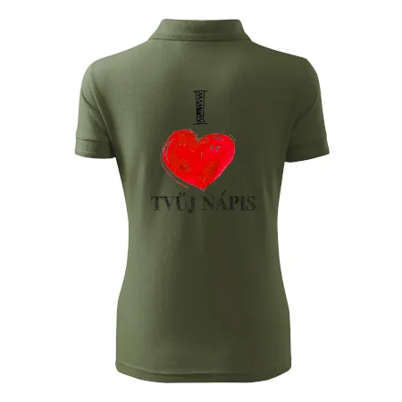 I love malované srdce - vlastní nápis