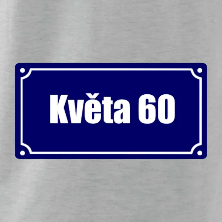 Jméno a věk - uliční cedule - modrá